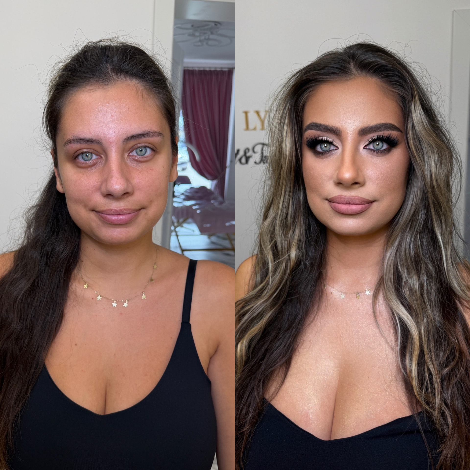 Transformare glam — înainte și după — Beauty